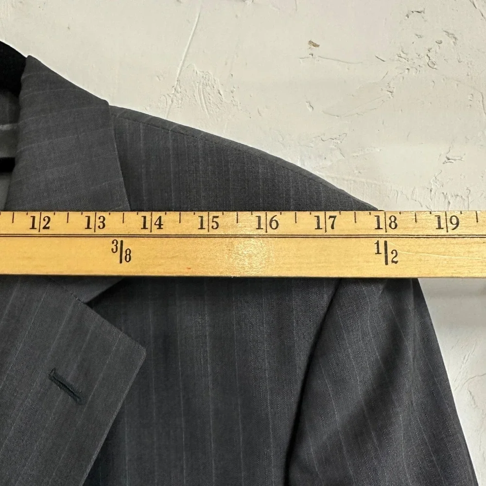Hugo Boss Foster Super 130 Slim Fit Blazer Suit Men's Size 40 Gray Three Button
